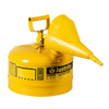 2.5 Gallon Steel Safety Can for Diesel, Type I, Funnel, Flame Arrester, Yellow - 7125210