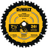 DEWALT 7-1/4 In Carbide Circular Saw Blade 24 Tooth with 5/8 in Arbor (1 Pack)  (P/N DWA171424)