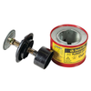 1 Pint Steel Plunger Dispensing Can, Perforated Pan Screen Serves as Flame Arrester, Red - 10008
