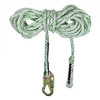 SafeWaze 5/8" Rope Lifeline with Double Locking Snap Hook: 100'