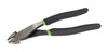 GREENLEE 8" High-Leverage Diagonal Cutting Pliers, Angled Head (Dipped Grip)