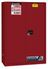 45 Gallon, 2 Shelves, 1 Bi-Fold Self Close Door, Flammable Cabinet, Sure-Grip® EX, Red - 894581
