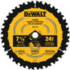 DEWALT 7-1/4 In Carbide Circular Saw Blade 24 Tooth with 5/8 in Arbor (2 Pack)