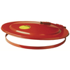 Drum Cover With Fusible Link for 55 Gallon Drum, Self-Close, Steel, Red - 26750