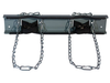 Steel Gas Cylinder Support Bracket With Chain, Two 12" Cylinder Capacity, Wall Mount - 35268