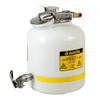 5 Gallon Poly Disposal Safety Can, Flame Arrester, Faucet, White - 12772