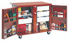 JOBOX Rolling Work Bench  - 2 Drawers, 2 Shelves, 6" Casters