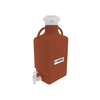 10 Liter HDPE Carboy With Spigot, 83mm Cap, Amber - 12925