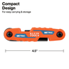 Compact Folding Hex Key Set, 25-Key, SAE, Metric, TORX® Sizes, 3-Piece