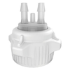 53mm Carboy Cap, Open Top with Adapter, Two 5/16" Molded-in Hose Barbs and Vent - 12856