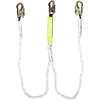 SafeWaze PRO 6' Rope Energy Absorbing Lanyard: Dual Leg, Snap Hooks