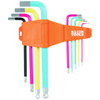Powder Coated Long Ball-End Hex Key Set, Metric, 9-Piece