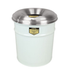 4.5 Gallon Steel Cease-Fire® Waste Receptacle, Safety Drum Can With Aluminum Head, White - 26604W