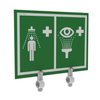 Universal Safety Shower and Eye/Face Wash Sign for Hughes Outdoor Showers w/o Insulation - ES-BRAC-SIGN-UN