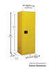 22 Gallon, 3 Shelves, 1 Door, Self Close, Corrosives/Acids Safety Cabinet, ChemCor® Slimline, Blue - 8922222