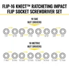 Flip-16 KNECT™ Ratcheting Impact Flip Socket Screwdriver Set