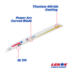LENOX Gold Power Arc Reciprocating Saw Blade, For Medium Metal Cutting, 12-Inch, 18 TPi, 25-Pack