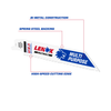 LENOX 20562-610R 6" 10TPi Wood Cutting Reciprocating Saw Blade - 5 Pack