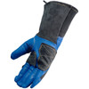 Caiman® 1521  Hand Protect-Welding, Size L, Blue, ANSI A5