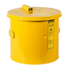 5 Gallon Dip Tank for Cleaning Parts, Manual Cover With Fusible Link, Steel, Yellow - 27606