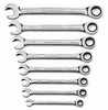 8 Pc. 12 Point SAE Open End Ratcheting Combination Wrench Set