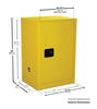 12 Gallon, 1 Shelf, 1 Door, Self Close, Corrosives/Acids Safety Cabinet, ChemCor® Compac, Blue - 8912222