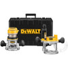 DEWALT 2-1/4 HP (maximum motor HP) EVS Fixed Base / Plunge Router Combo Kit w/ Soft Start