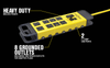 Yellow Jacket POWERSTRIP, YJ 8-OUT METAL 2.4USB 6' 4/BX