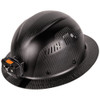 Klein Carbon Fiber Full Brim Hard Hat with Headlamp, Titan