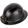 Klein Carbon Fiber Full Brim Hard Hat with Headlamp, Titan