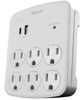 Woods SURGE, USB 6-OUT 2.4A USB-A&C PORTS 1000J 6/BX