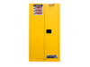 55 Gallon, 1 Drum Vertical, 1 Shelf, 2 Doors, Self-Close, Flammable Cabinet w/ Drum Support, Sure-Grip® EX, Yellow - 896220