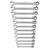 12 Pc. Open End Ratcheting Wrench Set Metric