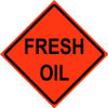 Cortina 48" x 48" SuperBright Reflective Roll-Up Sign with Lexan Pockets and Ribsets - Fresh Oil