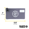Zipper Bag with Divider, Canvas Tool Pouch, 7-Inch, Gray