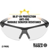 Klein Standard Safety Glasses, Clear Lens, 2-Pack