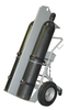 Double Cylinder Hand Truck W/ Firewall & Hoist Ring, 16" Pneumatic Wheels, Rear Casters, Tool Box - 35052