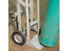 Single Cylinder Hand Truck, 8" Semi-Pneumatic Wheels, Rear Casters - 35004