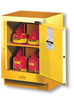 15 Gallon, 1 Shelf, 1 Door, Self Close, Right Hinge, Flammable Cabinet, Sure-Grip® EX Under Fume Hood, Yellow - 882420