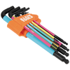 Color Coded Extra-Long L Style Hex Key Caddy Set, Metric, 9-Piece
