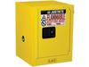 4 Gallon, 1 Shelf, 1 Door, Manual Close, Flammable Cabinet, Sure-Grip® EX Countertop, Yellow - 890400