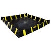 10' x 10' x 12", 745 Gallon Spill Capacity, Spill Containment Berm with Inside Wall Supports, QuickBerm®, Black - 28542