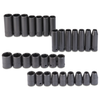 Proto® 1/2" Drive 30 Piece Metric & Fractional Impact Socket Set - 6 Point