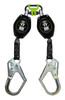 SafeWaze Latitude HD 7' Dual Web SRL: 1014 BWB, Rebar Hooks  (P/N FS-FSP15085-W-RBH-BWB)