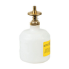 8 Ounce Plastic Dispensing Can, Brass Dispenser Valves, Translucent, White - 14005