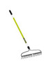 Structron S600 Safety Bow Rake Forged 16" /16 Tine, Nylon Adapter with Solid Steel Rivet, 60" Premium Fiberglass with 3M® Retroreflective Tape, ProGrip