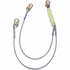 SafeWaze PRO 6' Cable Energy Absorbing Lanyard: Dual Leg, Snap Hooks