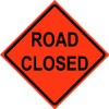 Cortina 48" x 48" SuperBright Reflective Roll-Up Sign with Lexan Pockets and Ribsets - Road Closed