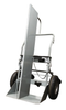 Double Cylinder Hand Truck With Firewall, 16" Pneumatic Wheels, Rear Casters - 35044