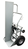 Double Cylinder Hand Truck With Firewall, 16" Pneumatic Wheels, Rear Casters - 35044